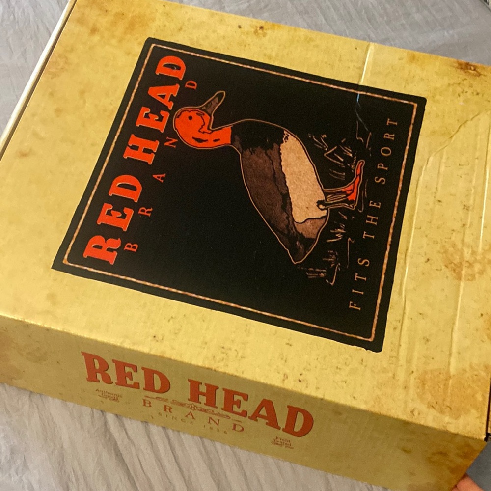 Red head mens rubber boots